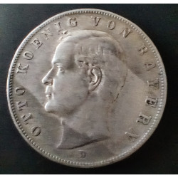 Tyskland-Germany. Bayeren. 1910 D, Drei Mark (Otto)