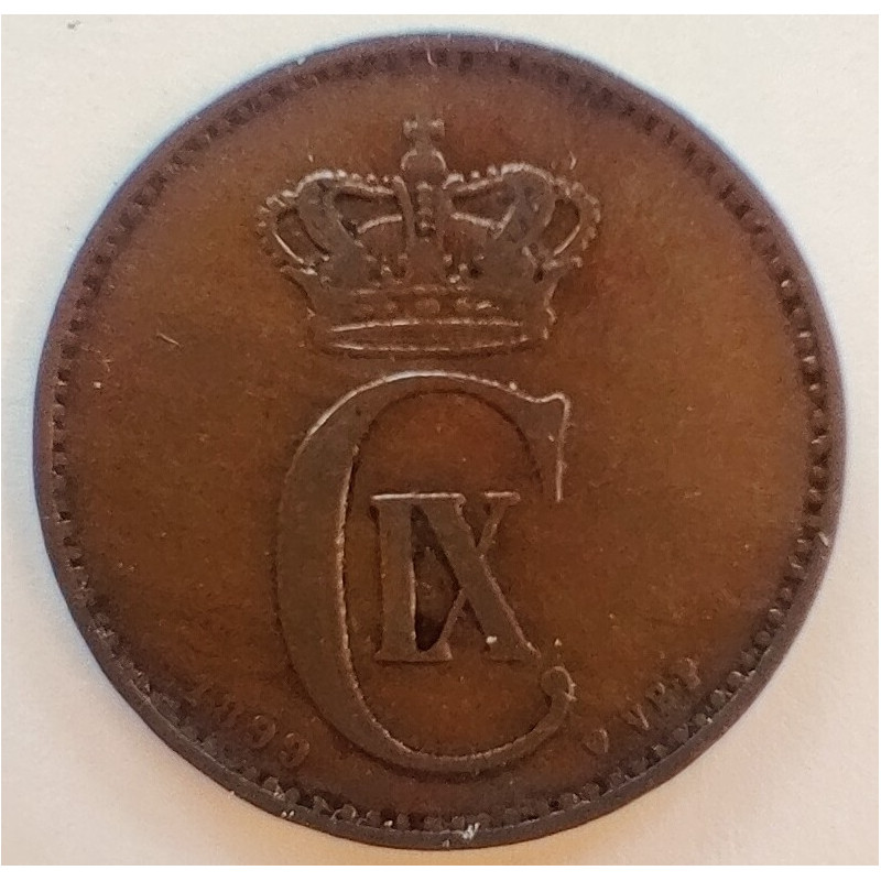 2 Øre. 1899 i en flot kvalitet for type og årstal.