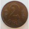 2 Øre. Chr. X. 1920 i en flot kvalitet for type og årstal.