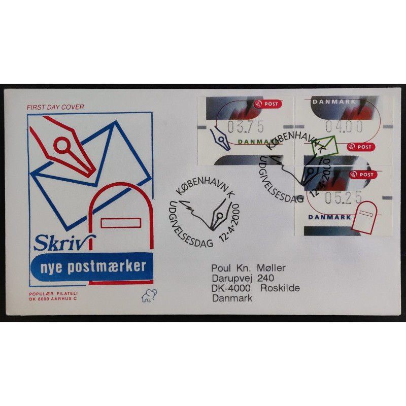 2000. FDC med 3 værdier