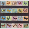 Mocambique. 1953 Butterflyies in complete set. Michel 417-36 stemplet/used
