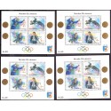 1994 Norske Ol-Vinnere 4-blocks with perfins, Rare