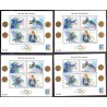 1994 Norske Ol-Vinnere 4-blocks with perfins, Rare