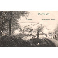 Middelfart.Kongebrogaarden "Glædelig jul", brugt med julemærke 1909