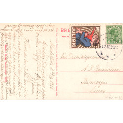Middelfart. Parti fra Hindsgavls Skov, brugt med julemærke 1916