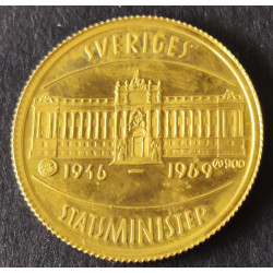 Sverige-Sweden. Tage Erlander 70 år, 900/1000, nr 377 3,5 gram 21,6 kt