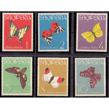 Albanien.  1963. Butterflyies in complete set. AFA nr. 787-92 **/MNH