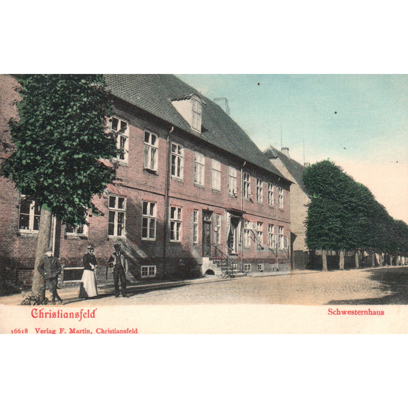 Christiansfeld. Gadeparti, ubrugt (Tysk)