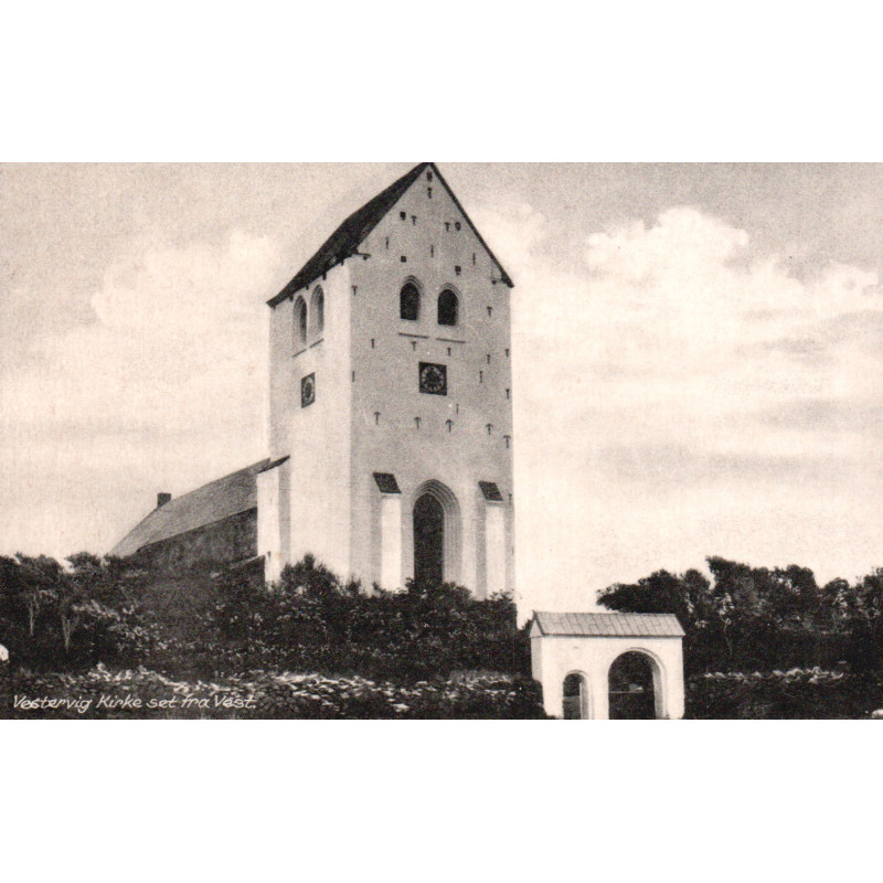 Vestervig. Kirke set fra vest, brugt