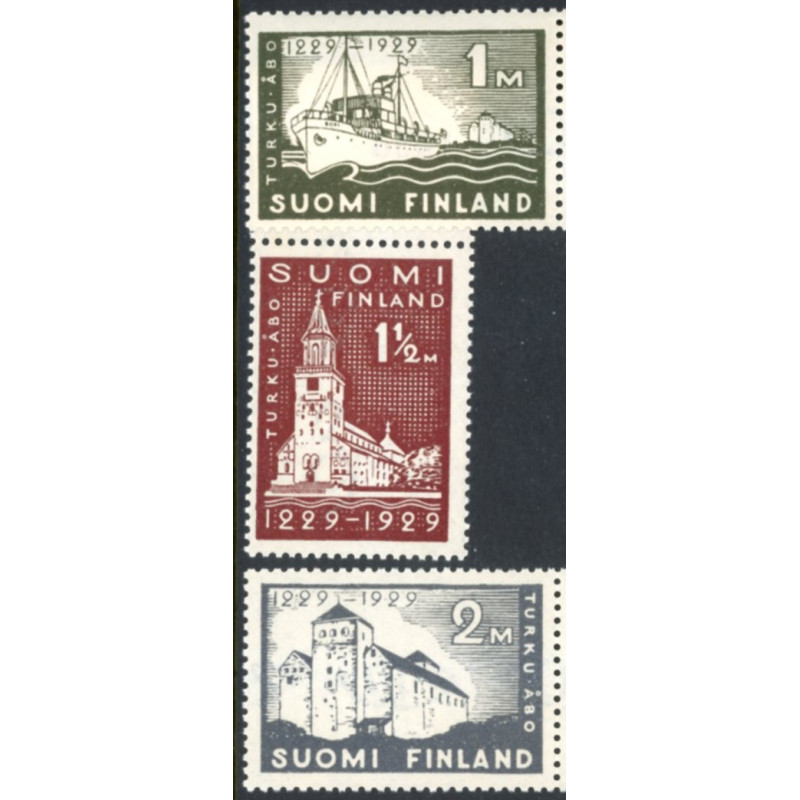 Finland. 1929. Åbo 700 år. AFA 139-41 **          */stemplet (o)