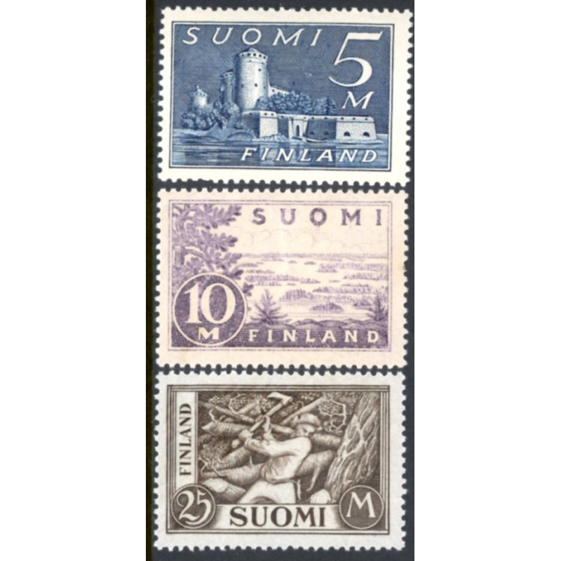 Finland. 1930. Brugsudgave AFA nr. 161-63 **         */stemplet (o)