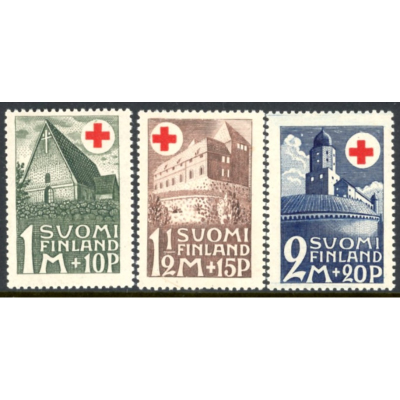 Finland. 1931. Røde Kors. AFA nr. 168-70 **        */stemplet (o)