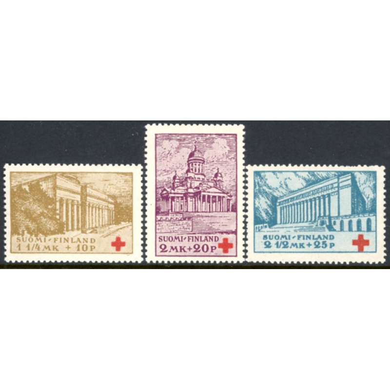 Finland. 1932. Helsingfors bygningsværker. AFA nr. 179-81 **                     */stemplet (o)