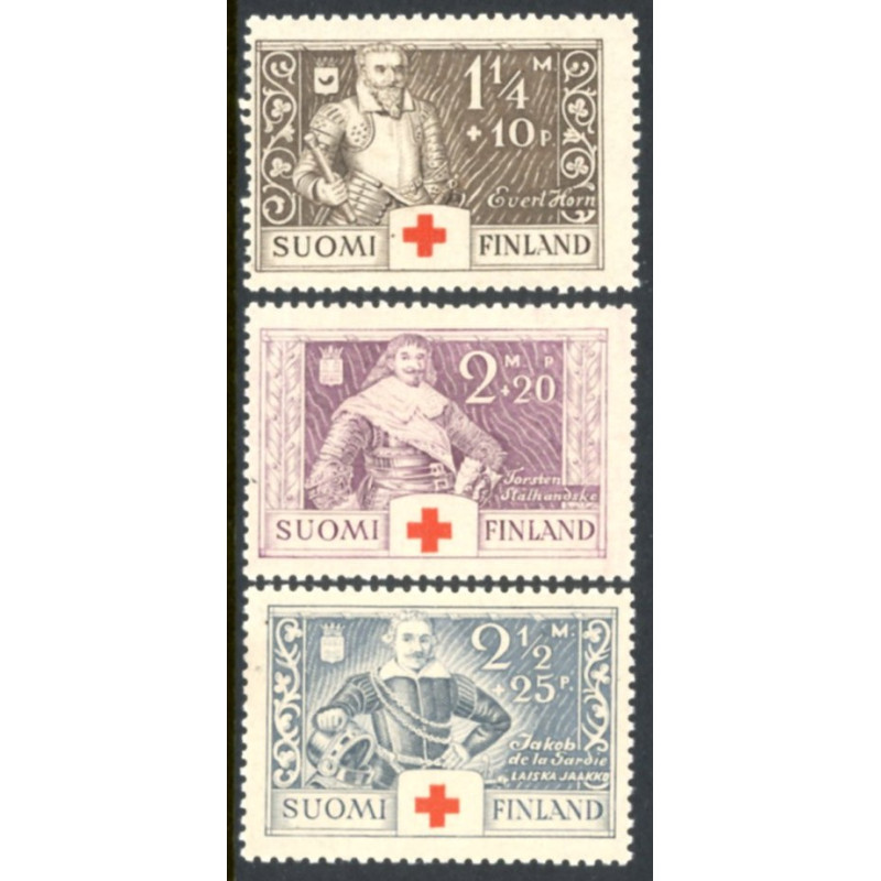 Finland. 1934. Røde Kors. AFA nr. 191-93 **                    */stemplet (o)