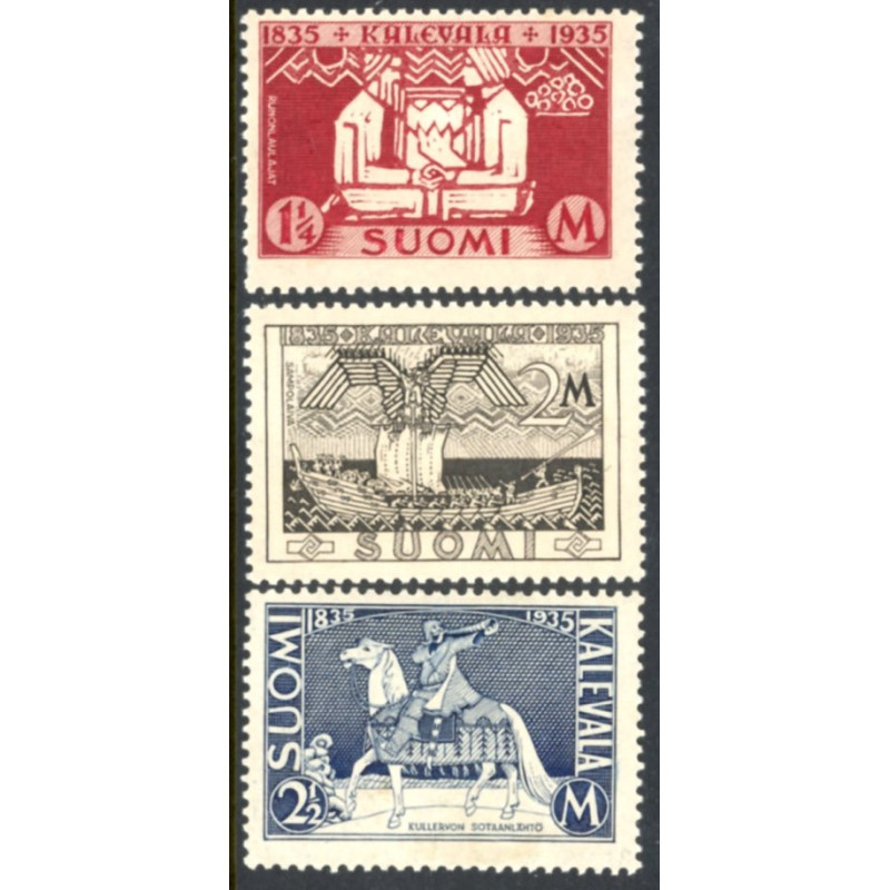Finland. 1935. Kalevala. AFA nr. 198-200 **                    */stemplet (o)