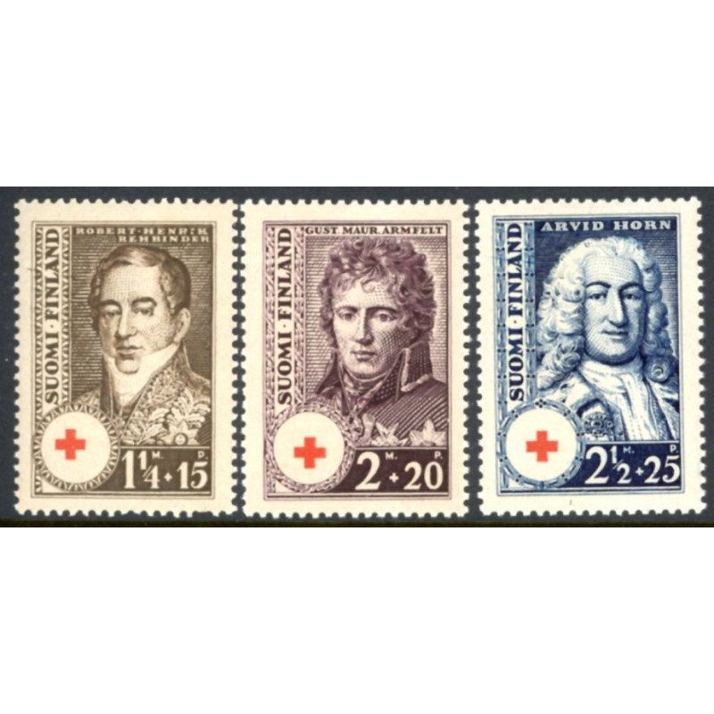 Finland. 1936. Røde Kors. AFA nr. 201-03 **                   */stemplet (o)