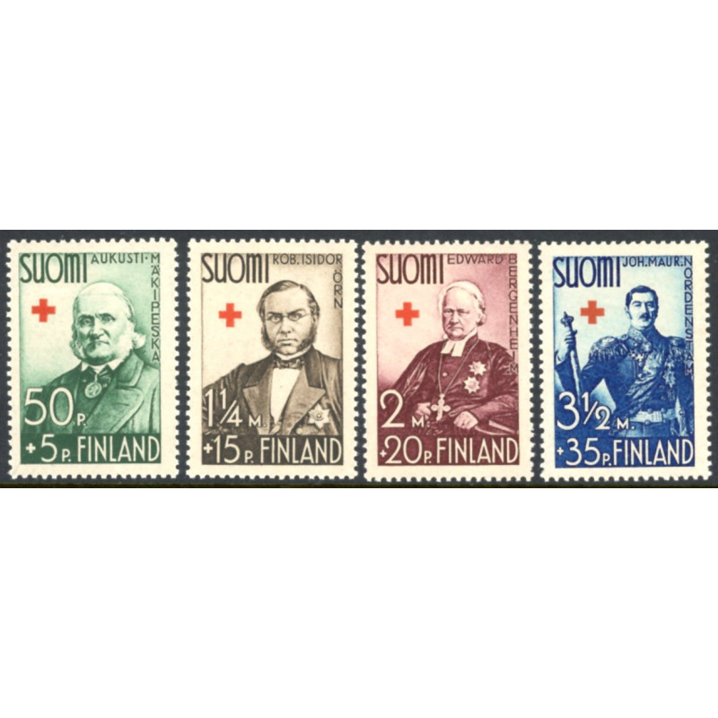 Finland. 1938. Røde Kors. AFA nr. 211-14 **                 */stemplet (o)