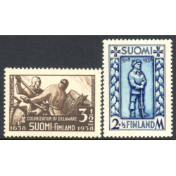 Finland. 1938. Delaware og Frontkæmper. AFA nr. 218-19 **                 */stemplet (o)