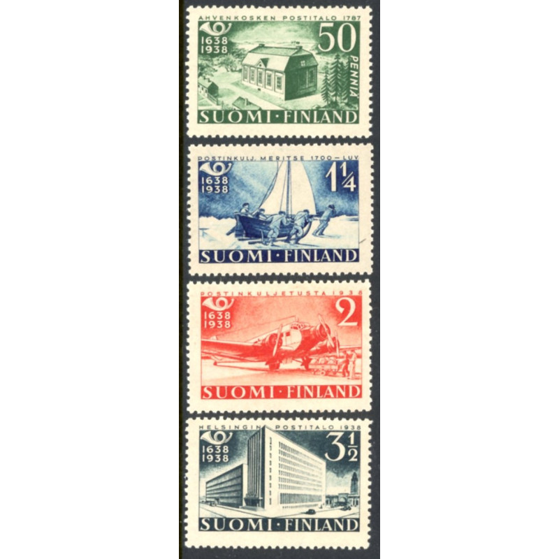 Finland. 1938. Postjubilæum. AFA nr. 220-23 **                 */stemplet (o)