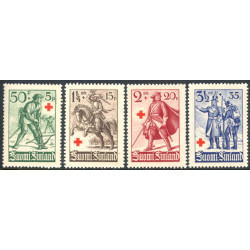Finland. 1940. Røde Kors. AFA nr. 229-32 **               */stemplet (o)