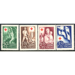 Finland. 1941. Røde Kors. AFA nr. 240-43 **              */stemplet (o)