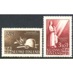 Finland. 1943. Nationalhjælp. AFA nr. 282-83 **          */stemplet (o)