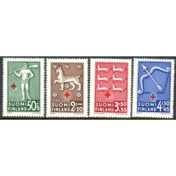 Finland. 1943. Røde Kors. AFA nr. 278-81 **          */stemplet (o)