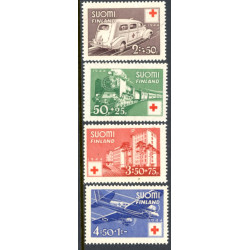 Finland. 1944. Røde Kors. AFA nr. 285-88 **          */stemplet (o)