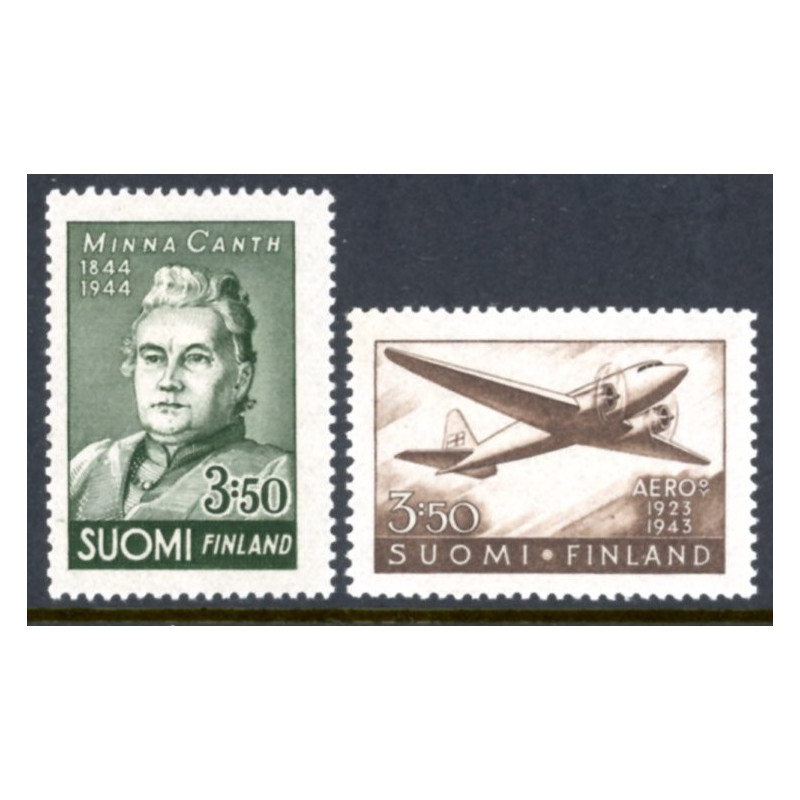 Finland. 1944. Canths og Luftfartsselskabet. AFA nr. 289-90 **          */stemplet (o)