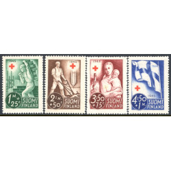 Finland. 1945. Røde Kors. AFA nr. 293-96 **          */stemplet (o)
