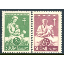 Finland. 1946. Tuberkulose. AFA nr. 322-23 **                     */stemplet (o)