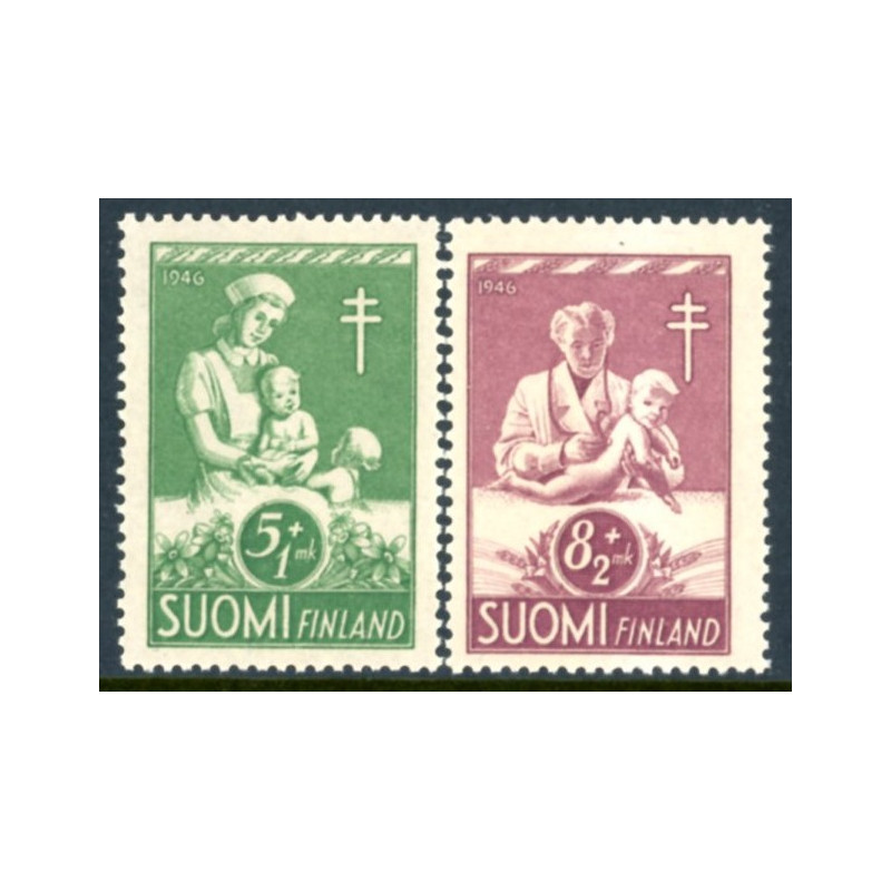 Finland. 1946. Tuberkulose. AFA nr. 322-23 **                     */stemplet (o)