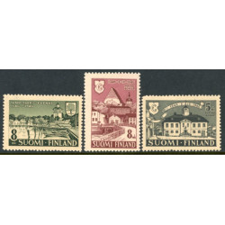Finland. 1946. Borgå og Ekenäs byjubilæum. AFA nr. 326-28 **                    */stemplet (o)