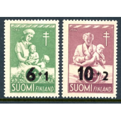 Finland. 1947. Tuberkuloseforsorg. AFA nr. 337-38 **                   */stemplet (o)