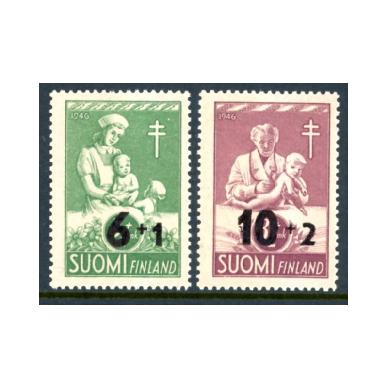 Finland. 1947. Tuberkuloseforsorg. AFA nr. 337-38 **                   */stemplet (o)