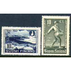 Finland. 1947. Turist og landbrugsjubilæum. AFA nr. 348-49 **                 */stemplet (o)