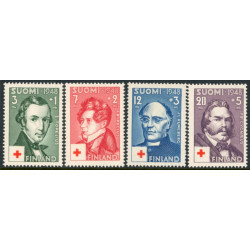 Finland. 1948. Røde Kors. AFA nr. 353-56 **                 */stemplet (o)
