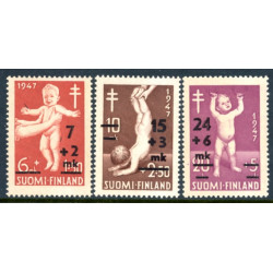 Finland. 1948. Tuberkulose bekæmpelse. AFA nr. 357-59 **                */stemplet (o)