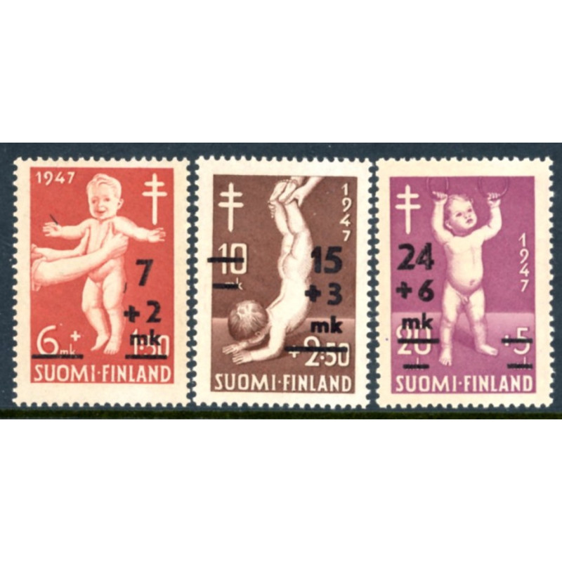 Finland. 1948. Tuberkulose bekæmpelse. AFA nr. 357-59 **                */stemplet (o)