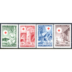 Finland. 1949. Røde Kors. AFA nr. 368-71 **              */stemplet (o)
