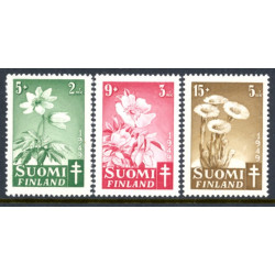 Finland. 1949. Blomster. AFA nr. 372-74 **              */stemplet (o)