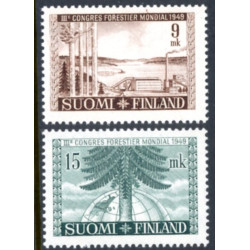 Finland. 1949. Forstkongres. AFA nr. 375-76 **              */stemplet (o)
