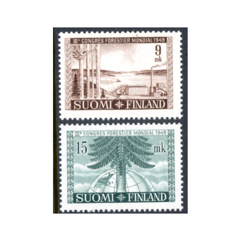 Finland. 1949. Forstkongres. AFA nr. 375-76 **              */stemplet (o)