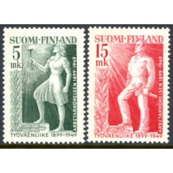 Finland. 1949. Socialdemokratiet forbund. AFA nr. 377-78 **              */stemplet (o)