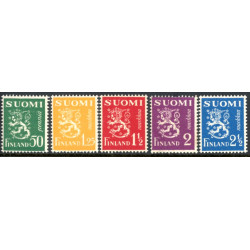 Finland. 1932. Suppleringsværdier. AFA nr. 182-86 **                     */stemplet (o)