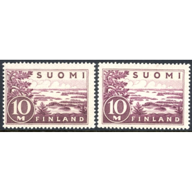 Finland. 1932. Eftergraveret plade. AFA nr. 187-87a  **                    */stemplet (o)