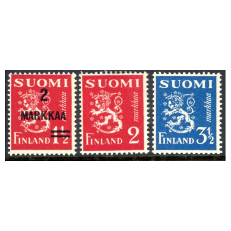 Finland. 1937. Provisorier. AFA nr. 204-06 **                   */stemplet (o)