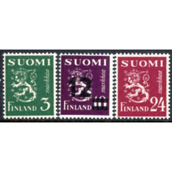 Finland. 1948. Farveændringer m.m. AFA nr. 350-52 **                 */stemplet (o)