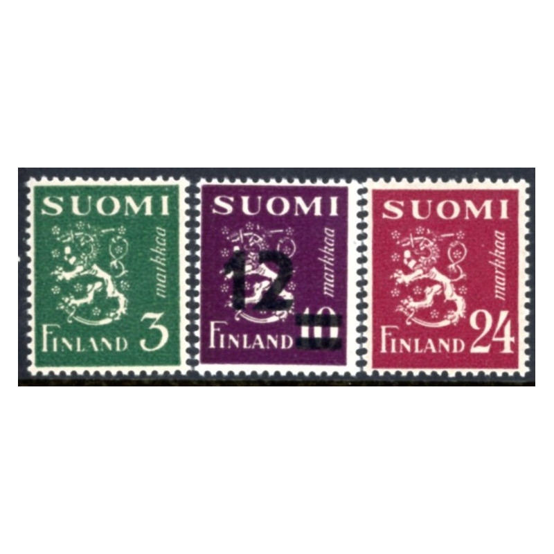 Finland. 1948. Farveændringer m.m. AFA nr. 350-52 **                 */stemplet (o)