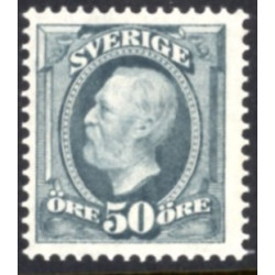 Sverige. 1891. Kong Oscar, 50 Øre, olivgrå, AFA nr. 45a **  postfrisk stemplet FDC st,
